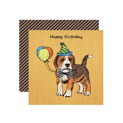 Handmade Beagle Dog Birthday Greetings Card