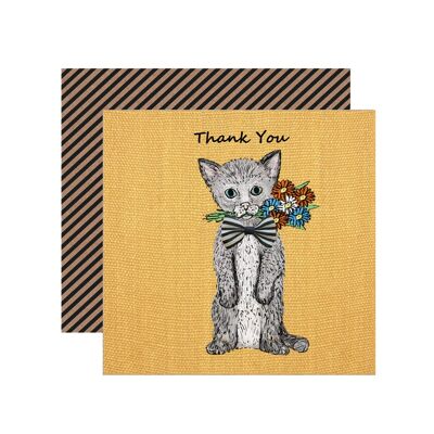 Kitten Cat Thank You Greetings Card