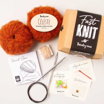Fast Knit Bonnet Eben rouille/sable 1