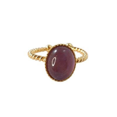 Gaia Amethyst Gold Plated Ring