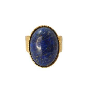 Bague Plaqué Or Ovide Lapis Lazuli 1