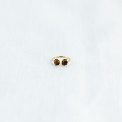 Dora Tiger Eye Gold Plated Ring