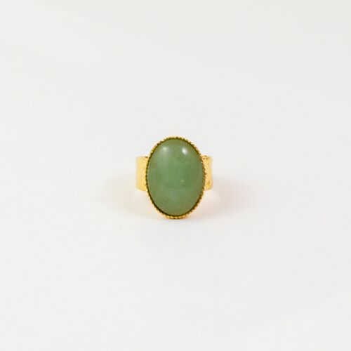 Bague Plaqué Or Ovide Pierre Aventurine