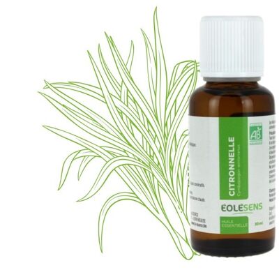 Lemongrass organic essential oil - 30ml