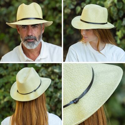Chapeau papier lien cuir MASTIC