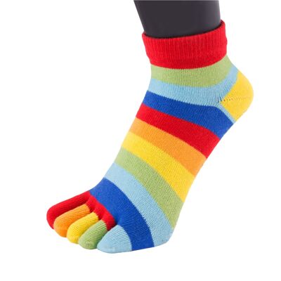 TOETOE® Essential Everyday Chaussettes à bout en coton unisexe - Arc-en-ciel