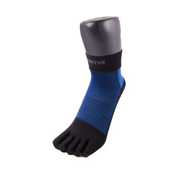 Chaussettes d'entraînement unisexes pour l'extérieur TOETOE® - Noir et bleu 1