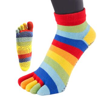 TOETOE® - Chaussettes à orteils en coton avec semelle antidérapante pour yoga et Pilates 1