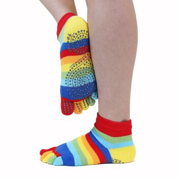 TOETOE® - Chaussettes à orteils en coton avec semelle antidérapante pour yoga et Pilates 2