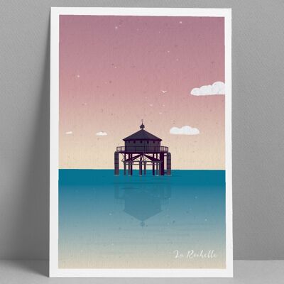 Lighthouse End of the World Day La Rochelle poster 30x40 cm