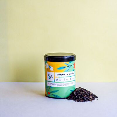 Organic Jasmine Bouquet tea / Jasmine green tea - 100g metal tin