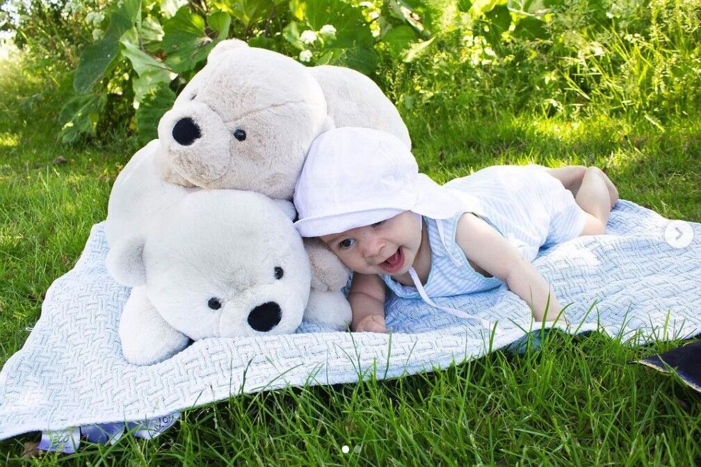 Peluche Medio Orso Polare Bianco 22" 55 cm Morbido Peluche