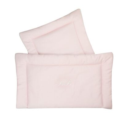 Completo lenzuola rosa cipria per neonato BB