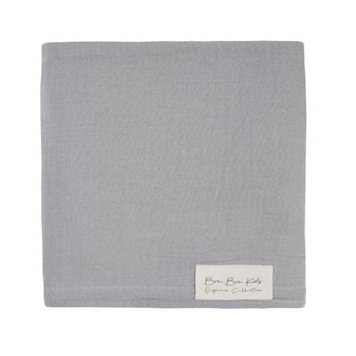 Gray muslin swaddle