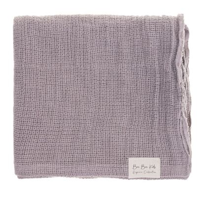 Linen blanket calma light gray