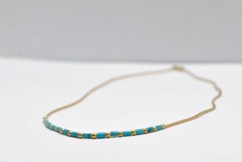 Collier en perles et pierres Turquoise amérindienne 4