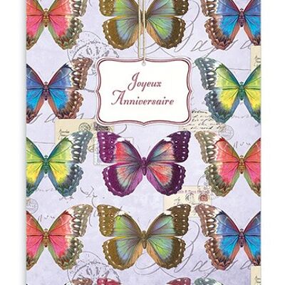 Joyeux Anniversaire - Papillons (SKU: 6725FR)