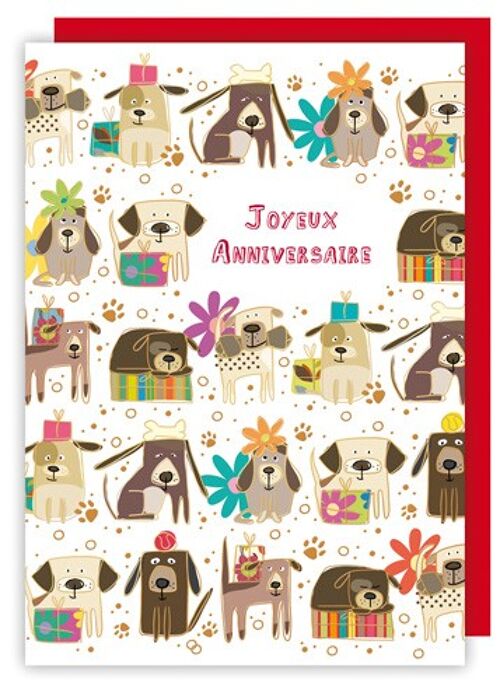 Joyeux Anniversaire - Chiens (SKU: 2680FR)