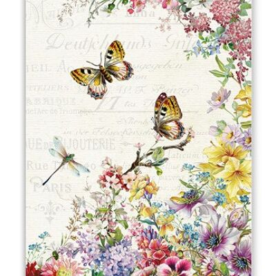 Fleurs et papillons (o.T.) (SKU: GB275)