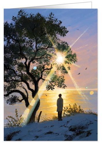 Uomo sulla riva che guarda il sole (SKU: 1946)