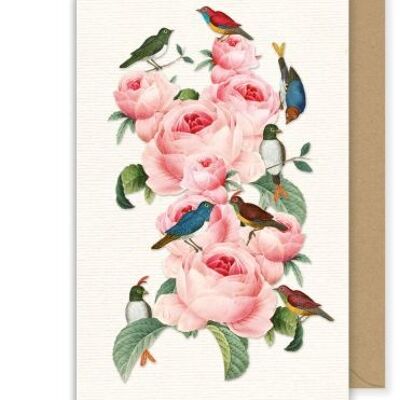 Roses & Oiseaux (Sans titre) (SKU: GB426)