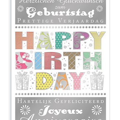 Happy Birthday - Glückwunsch - Joyeux Anniversaire (SKU: 3426)