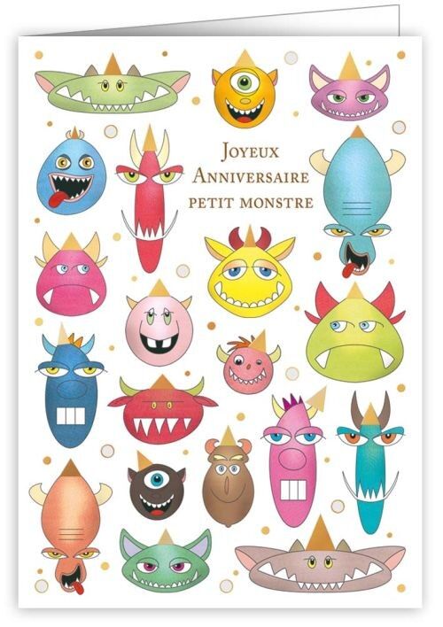 Joyeux anniversaire petit monstre (SKU: 3460FR)