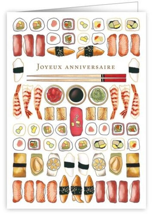 Joyeux anniversaire  (Sushi) (SKU: 3569FR)