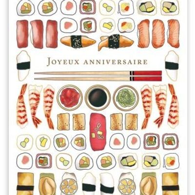 Joyeux anniversaire  (Sushi) (SKU: 3569FR)