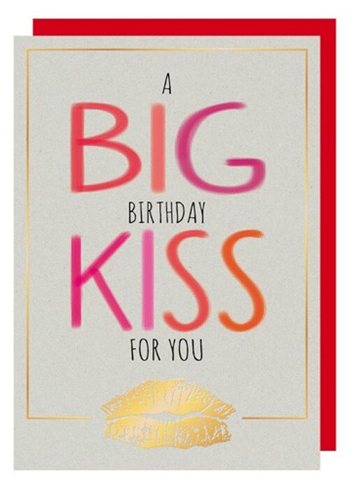 A BIG Birthday KISS for you (SKU: 7857)