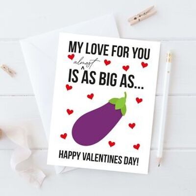 Carte Saint Valentin Aubergine