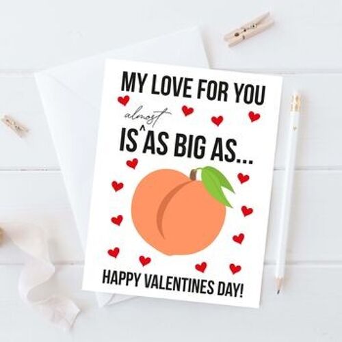 Peach Valentines Day Card
