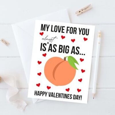 Peach Valentines Day Card