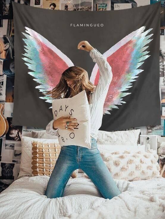 Arazzo da parete grande - Decorazione da parete con arazzo con ali