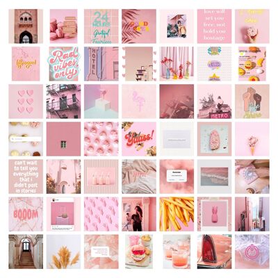 Photos to decorate the room 50 Photos Wall decoration PINK ISLAND VERSION