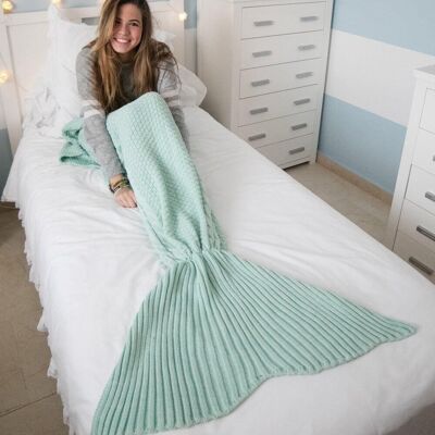 Mermaid Blanket Woman - Türkisblaue Mermaid Tail Decken