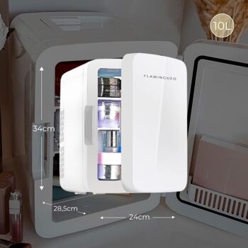 Mini réfrigérateur 10L - Réfrigérateur cosmétique avec fonction chaud et froid Blanc 7