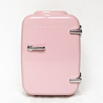 Réfrigérateur portable 4L pour cosmétiques avec fonction chaud et froid rose 1