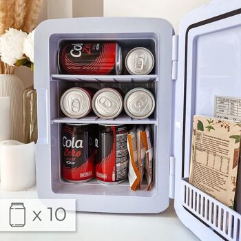Mini Réfrigérateur 10L - Réfrigérateur Cosmétiques avec Fonction Chaud et Froid Couleur Verte 7