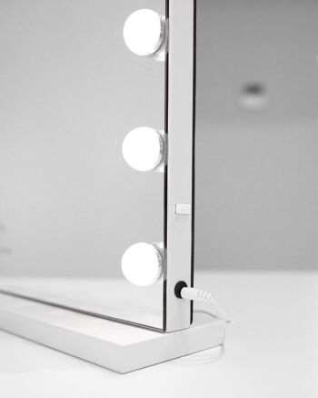 Miroir de courtoisie 15 ampoules avec lumière 3 modes, commande tactile 7