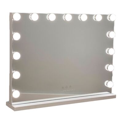 Specchio cosmetico 15 lampadine con 3 modalità di luce, controllo touch