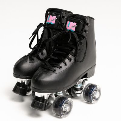 Roller Skates 4 Wheels Woman/girl Black Resistant Black