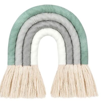 Rainbow macrame wall hanging - Mint Mist / sku1033