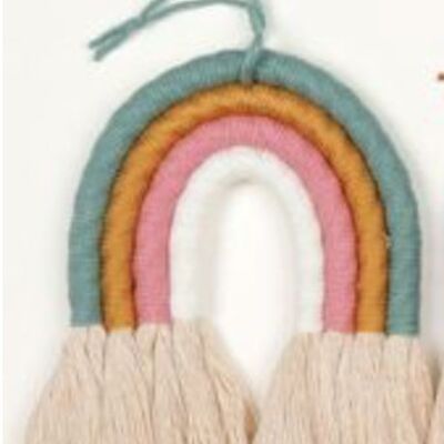 Rainbow macrame wall hanging - Spring / sku1037