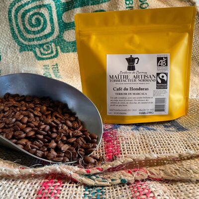 Organic and fair trade Honduras coffee
ground
