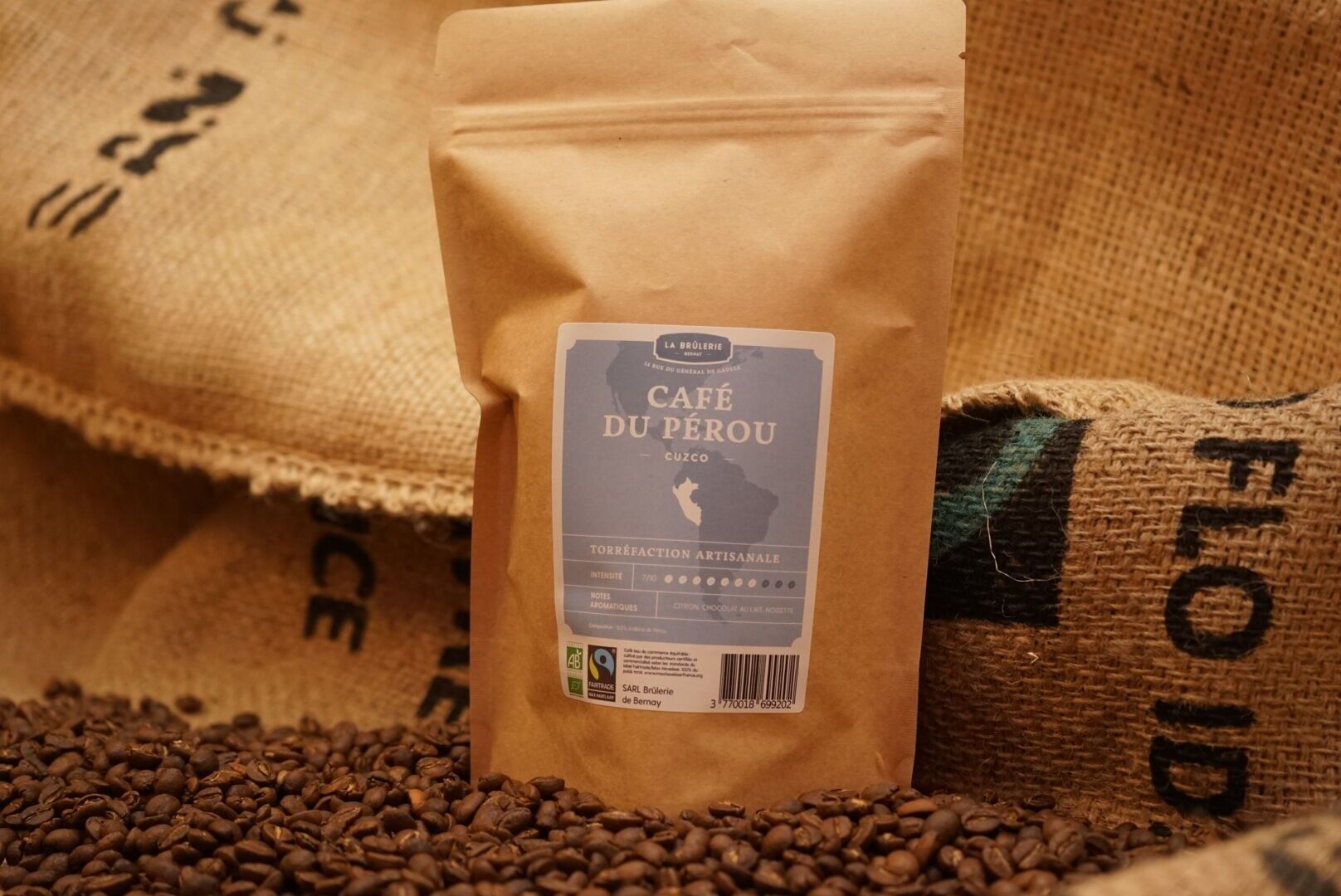 Caffè peruviano macinato biologico e del commercio equo e solidale