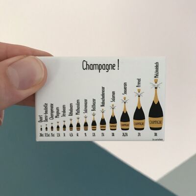 Magnete formato bottiglia di champagne