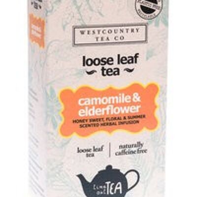 Kamillen- und Holunderblüten-Tee mit losen Blättern
