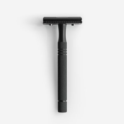 Safety razor stainless steel matt black