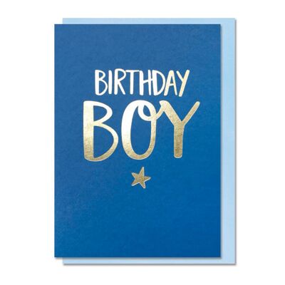 Greeting Card - Birthday Boy (Bright Blue)